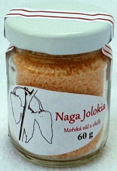 Mořská sůl s chilli Naga Jolokia - jemnozrnná - 100g