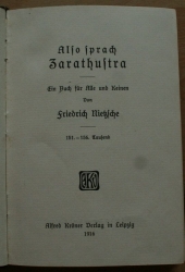 Also sprach Zarathustra - ein Buch für Alle und Keinen.