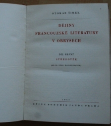 Dějiny francouzské literatury v obrysech I. - III.