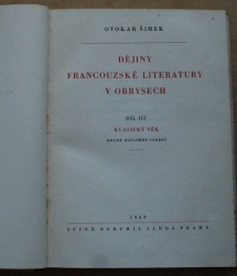 Dějiny francouzské literatury v obrysech I. - III.