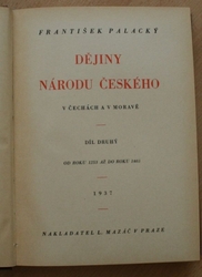 Dějiny národu českého v Čechách a v Moravě 1-6