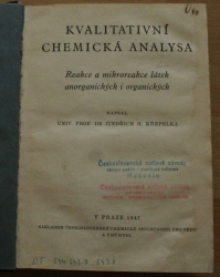 Kvalitativní chemická analysa - Reakce a mikroreakce látek anorganických i organických