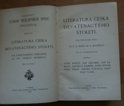Literatura česká devatenáctého století III. - Od josefinského obrození až po českou modernu