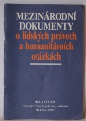 Mezinárodní dokumenty o lidských právech a humanitárních otázkách