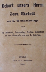 Tagzeiten von der Geburt unsers Herrn Jesu Christi 